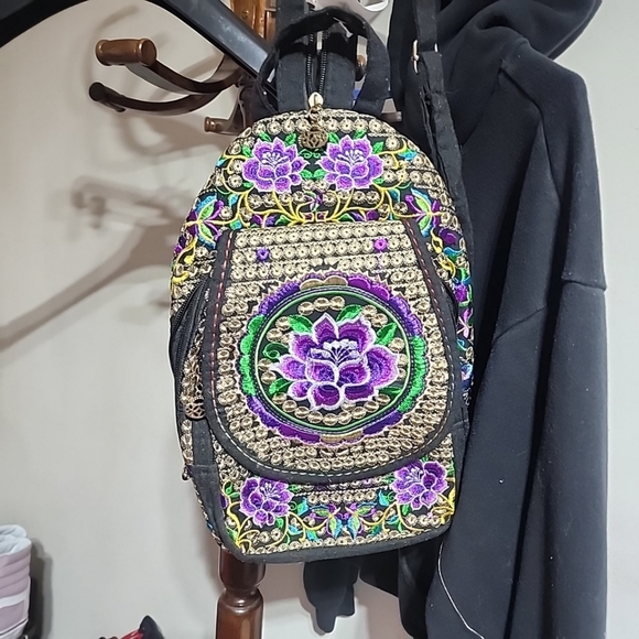 Bohemian Embrodied Back Pack - Picture 5 of 6